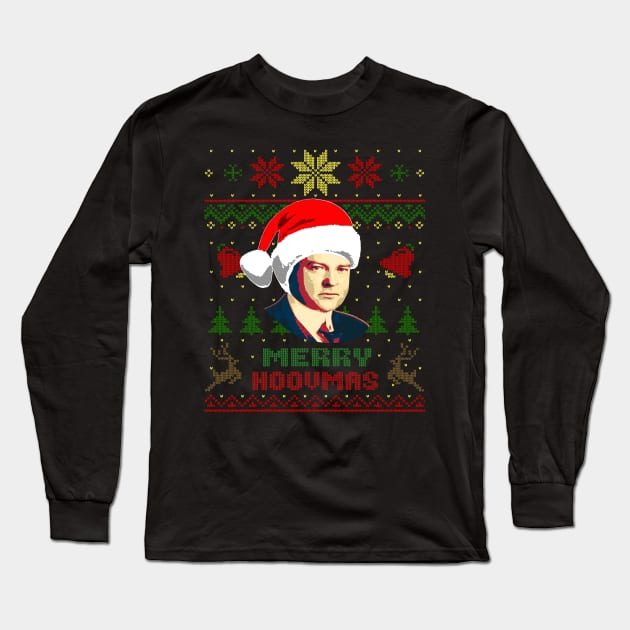 Herbert Hoover Merry Hoovmas Funny Christmas Long Sleeve T-Shirt by Nerd_art